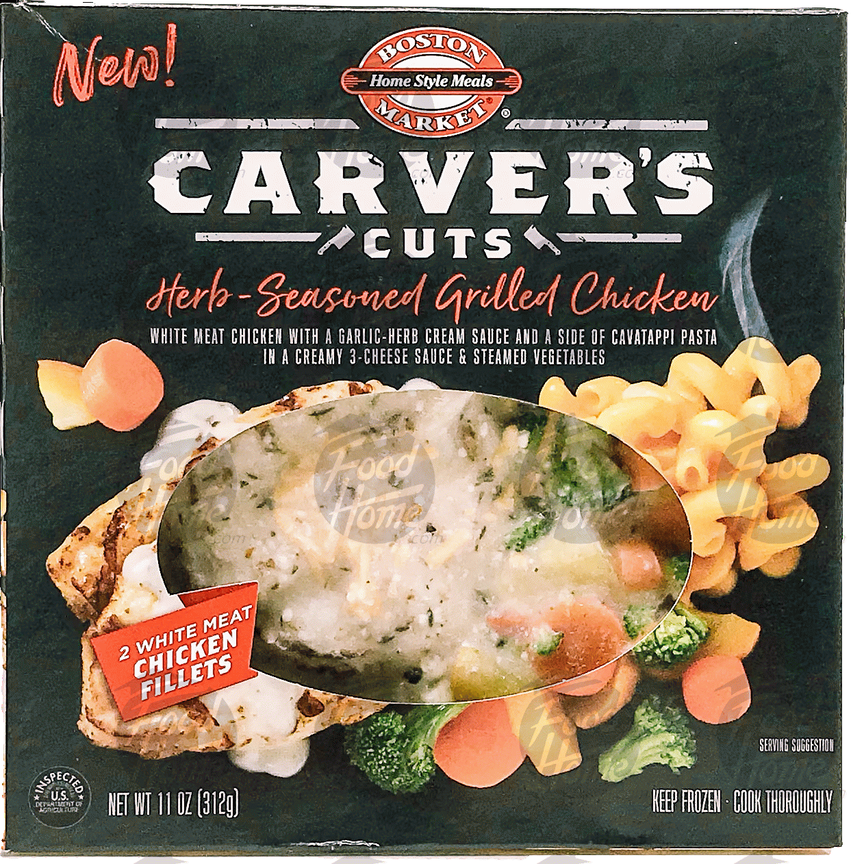 Boston Market Home Style Meals Carver's Cuts herb-seasoned grilled chicken, frozen entree Full-Size Picture